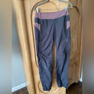 lululemon athletica Black Track Joggers with Pink Waistband